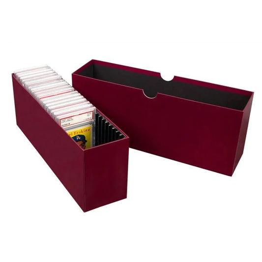BCW - Graded Card Slotted Storage Box - Burgundy