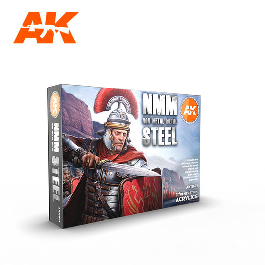 AK Interactive - Colors Set - 3G Non Metallic Metal - Steel Set