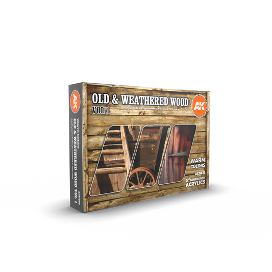 AK Interactive - Colors Set - 3G Old & Weathered Wood Vol.1