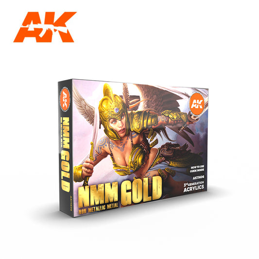 AK Interactive - Colors Set - 3G Non Metallic Metal - Gold Set