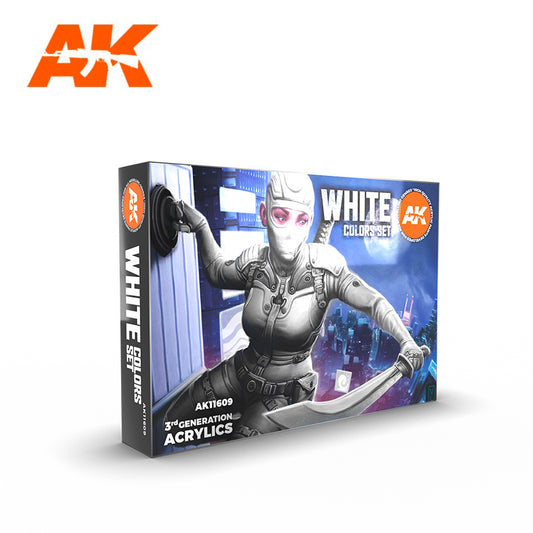 AK Interactive - Colors Set - 3G White Set