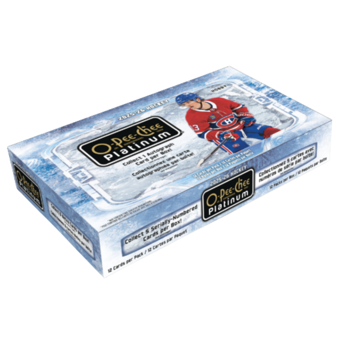 2025-26 Upper Deck O-Pee-Chee Platinum Hockey Hobby Box with Marquee Rookies and chrome parallels
