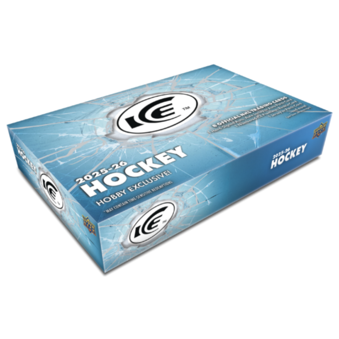 2025-26 Upper Deck Ice Hockey Hobby box with NHL rookies autographs memorabilia and premium inserts