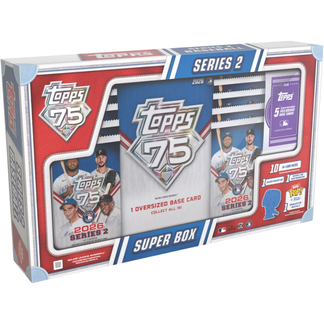 2026 Topps Baseball Series 2 Super Box with MLB trading card packs rookies and inserts