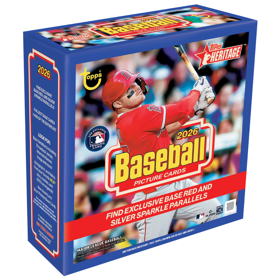2026 Topps Heritage Baseball Mega Box trading cards sealed box