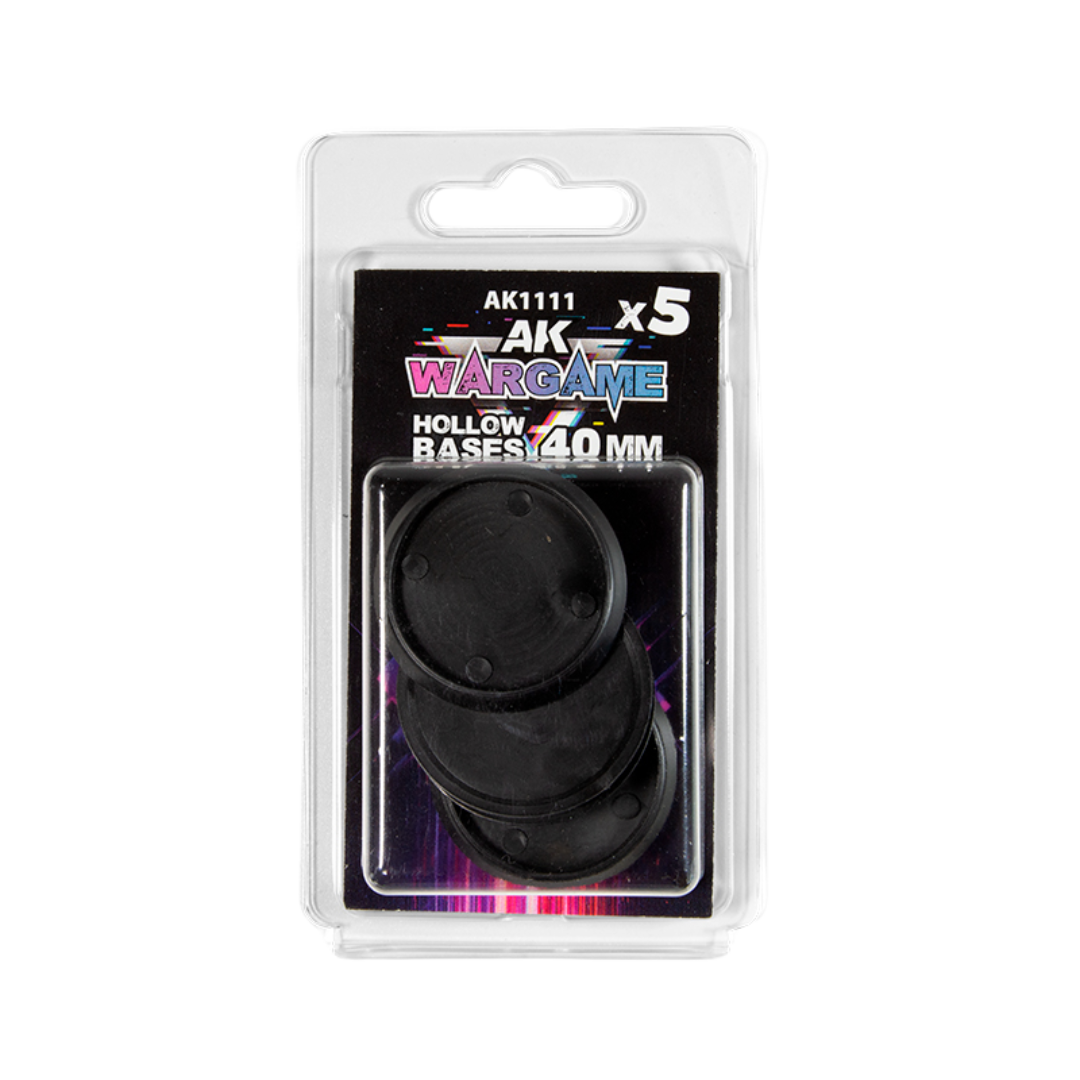 AK Interactive Wargame Plastic Bases 42mm Hollow Miniature Bases for Custom Terrain and Wargaming Models