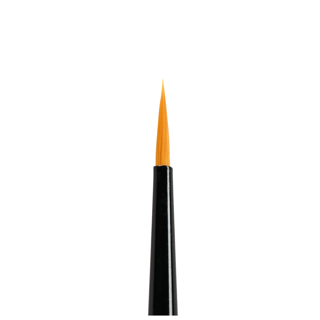 AK Interactive Synthetic Brush Round 1, designed for fine detailing, smooth paint application, and precision in scale modeling and painting projects.