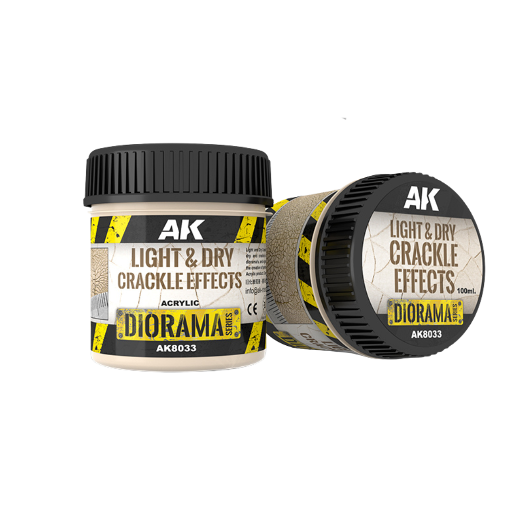 AK Interactive - Diorama - Light & Dry Crackle Effects (100ml)