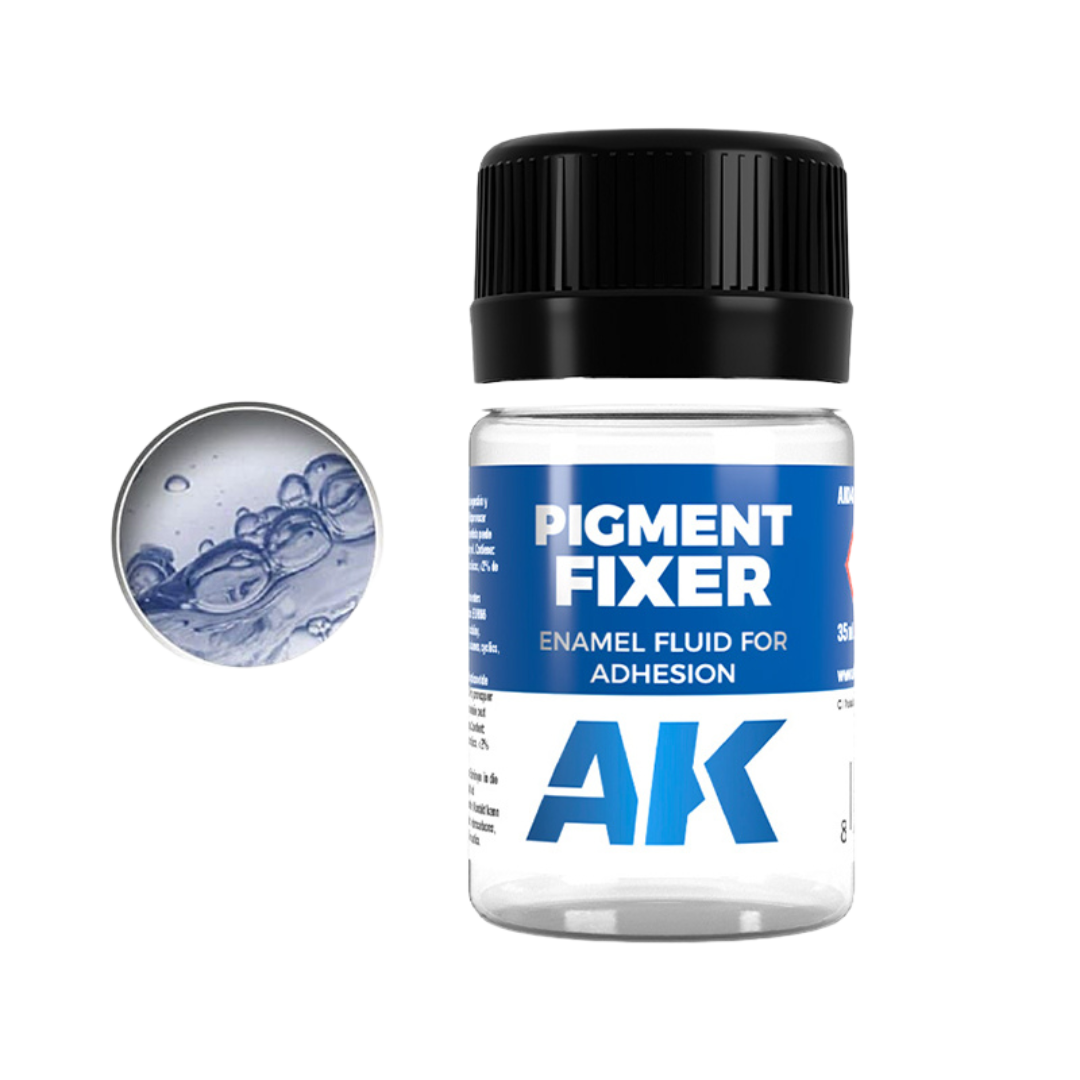 High-quality pigment fixer for modelers, perfect for adhering pigment powders to surfaces and ensuring long-lasting, realistic effects.