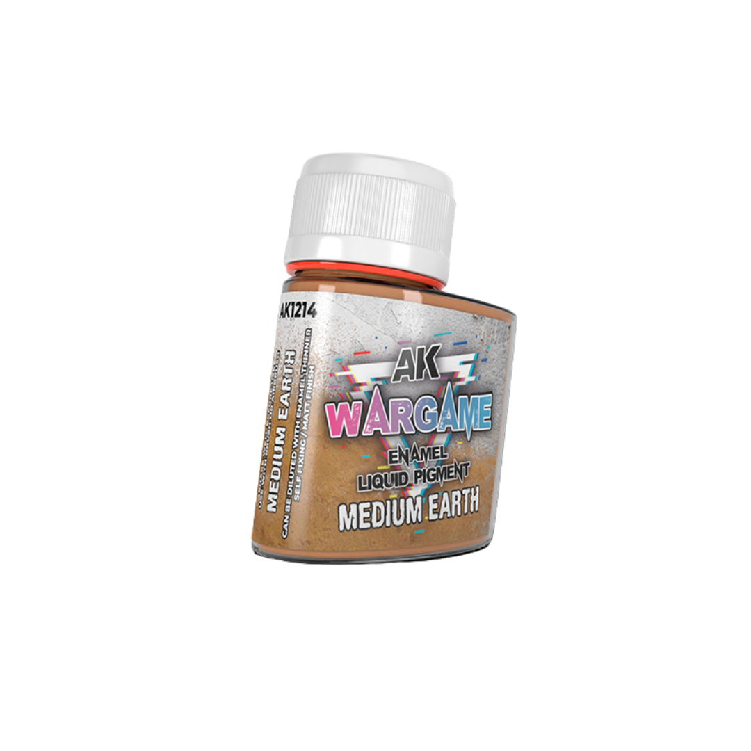 AK Interactive - Wargame - Enamel Liquid Pigments - Medium Earth (35ml)