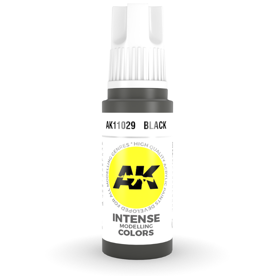 AK Interactive 3G Acrylic Black 17ml bottle high coverage model paint for Gunpla and miniature shading