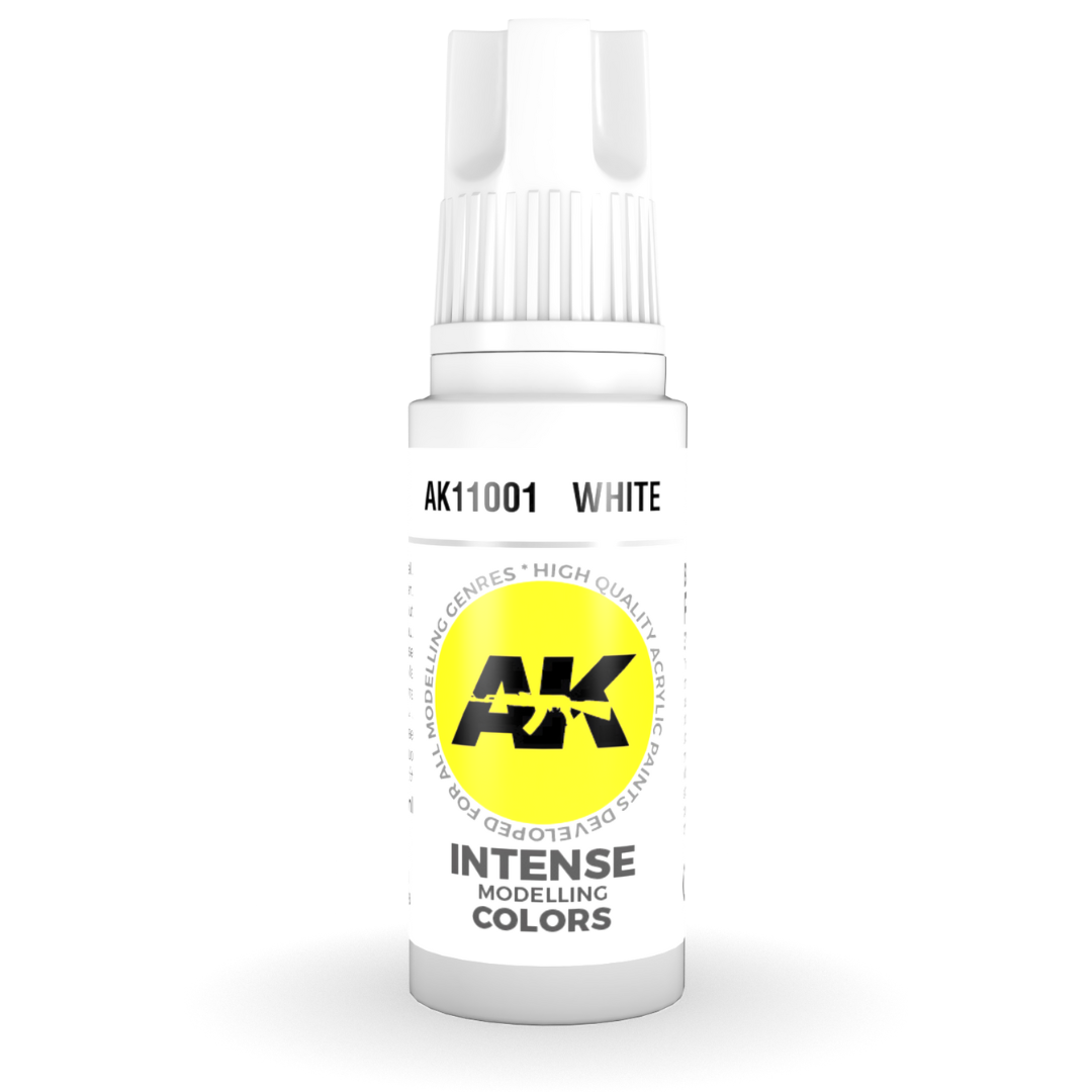 AK Interactive 3G Acrylic White 17ml bottle high opacity model paint for miniatures and Gunpla detailing