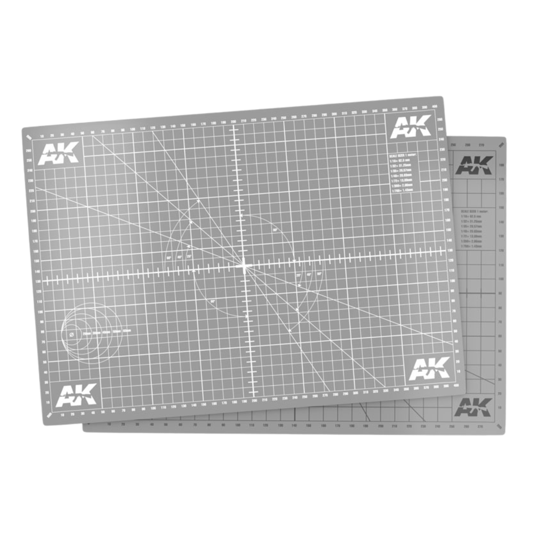 AK Interactive A3 self healing cutting mat with gridlines for model and miniature work