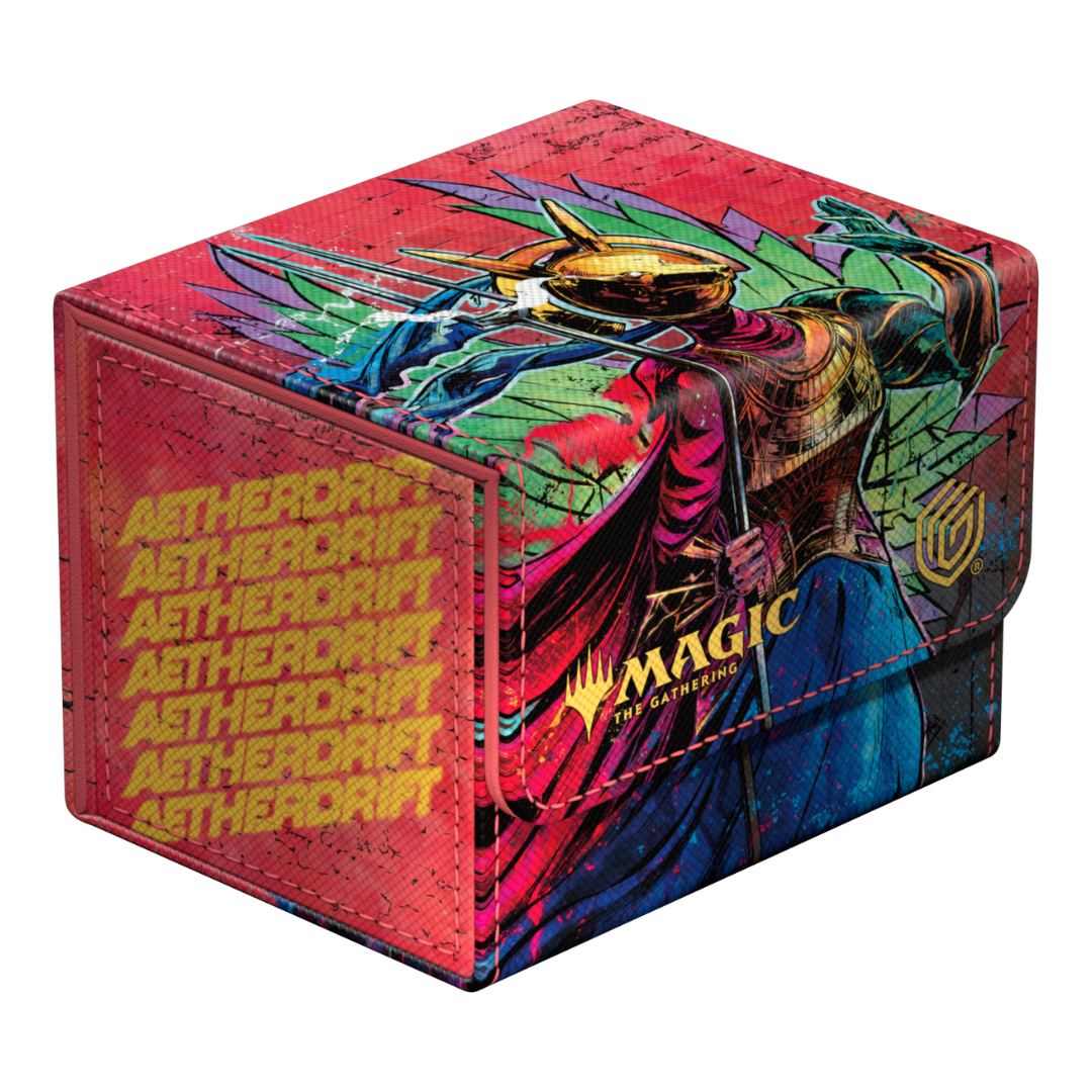 Aetherdrift_with racing character, red, blue, MTG