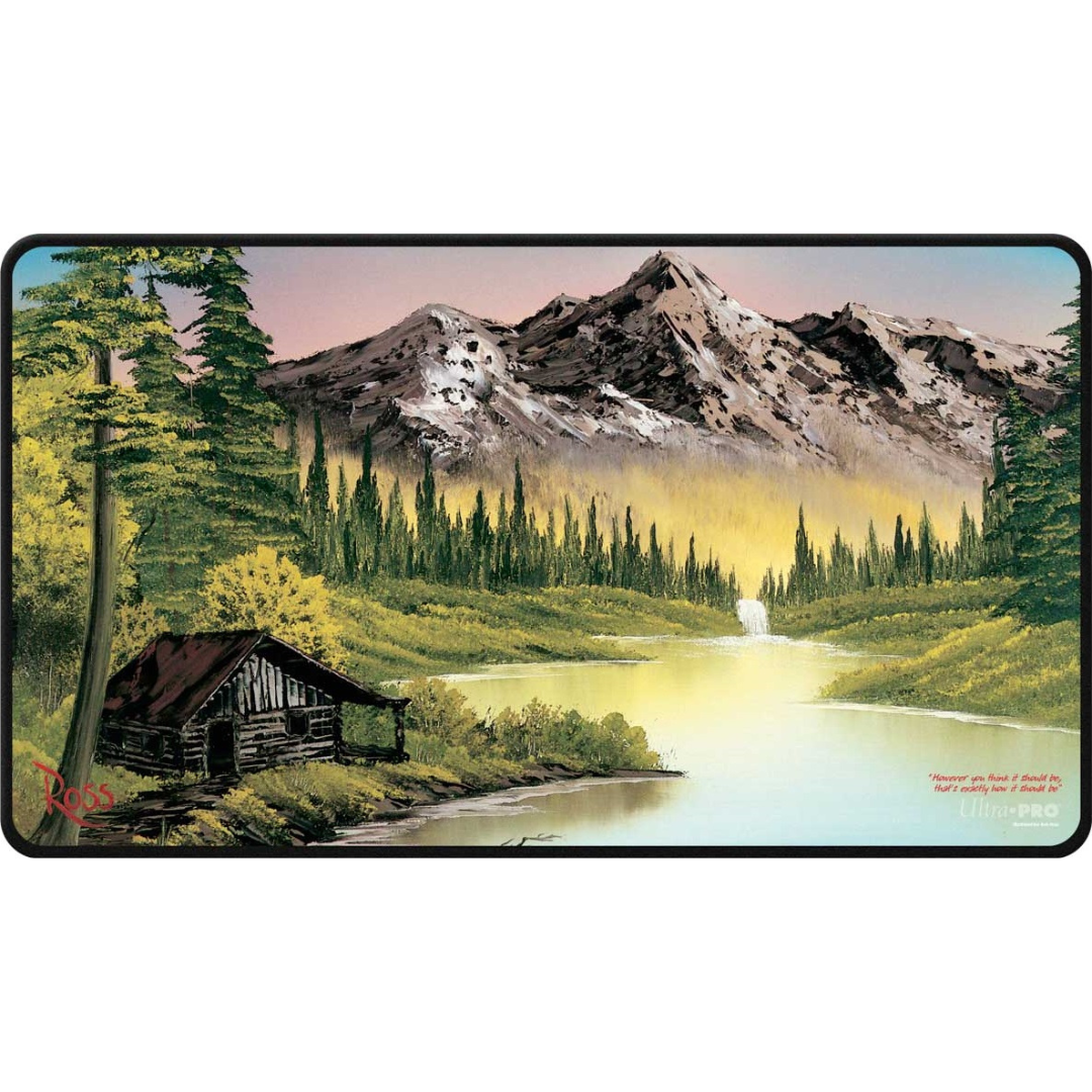 Ultra Pro - Playmat - Bob Ross - Mountain Retreat Black Stitched