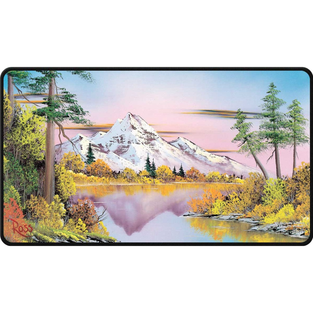 Ultra Pro - Playmat - Bob Ross - Mighty Mountain Retreat Black Stitched