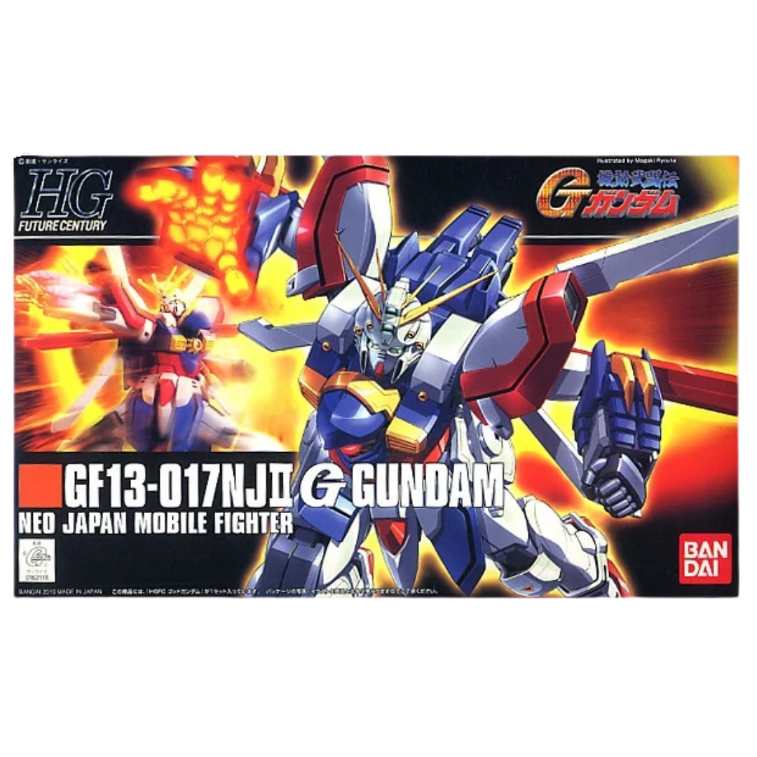 Bandai HG God Gundam 1/144 Gunpla model kit from Mobile Fighter G Gundam featuring Hyper Mode and detachable Core Lander