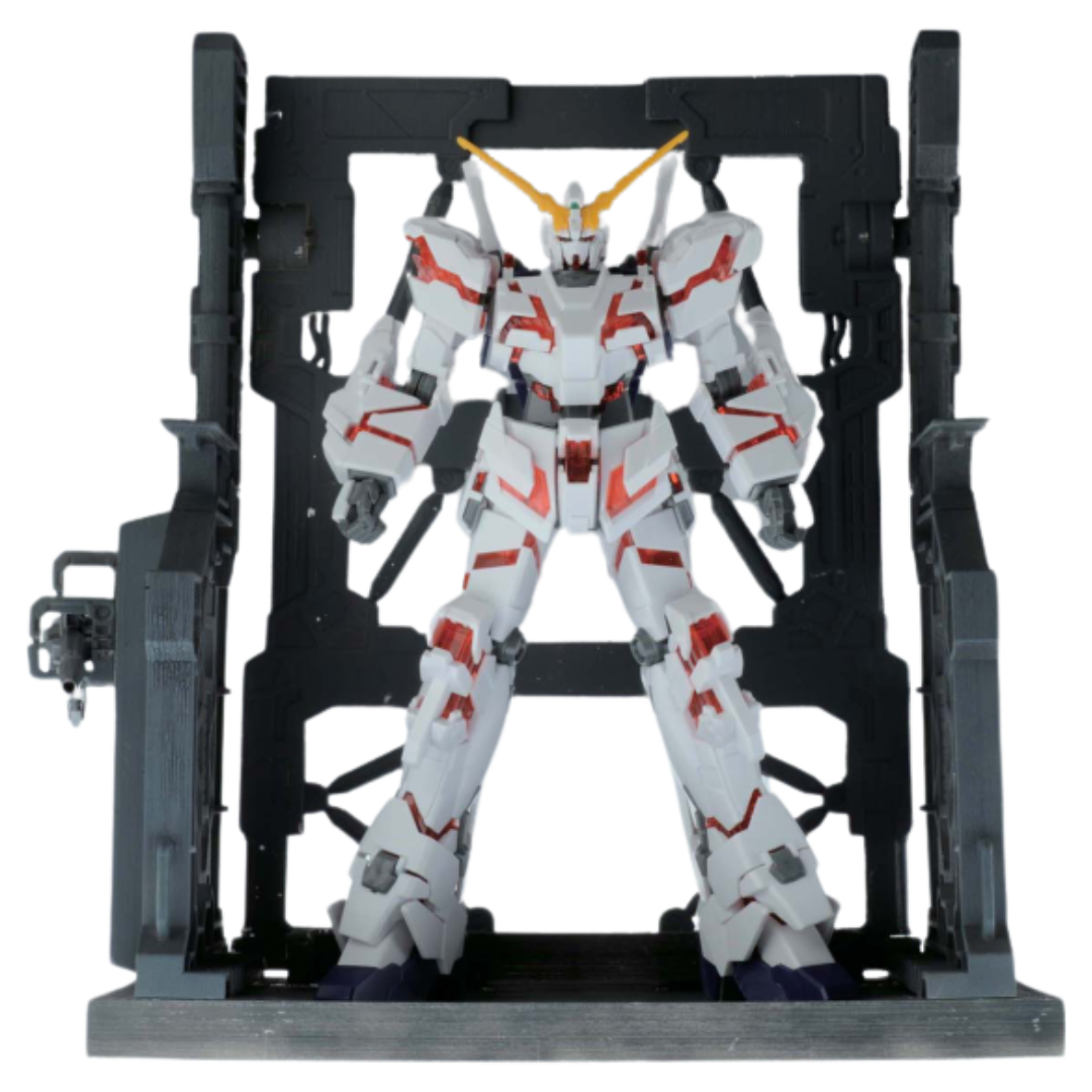 Bandai Hobby System Base 001 display stand for 1/144 Gundam kits with adjustable arms and detailed platform