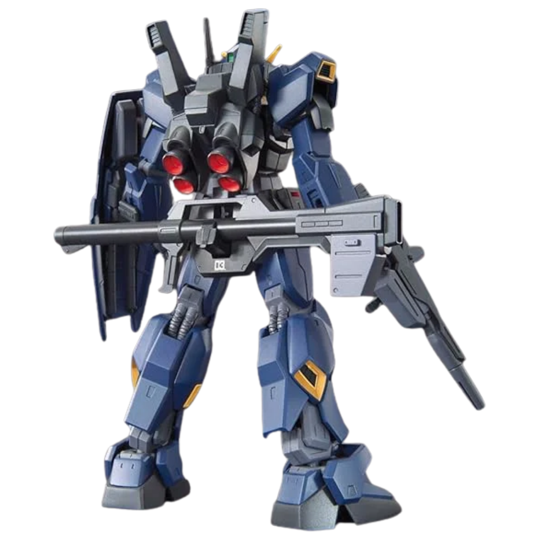 Bandai HGUC 1/144 Titans RX‑178 Gundam MK‑II model kit rear view with bazooka stored in it's backpack unit