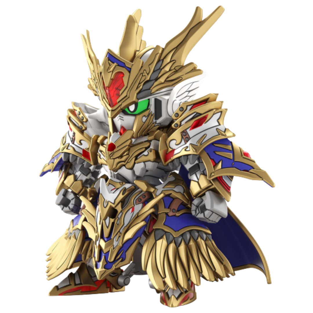 SDW Heroes Arthur Gundam Mk-III model kit with sword, cape, and knight-inspired armor design