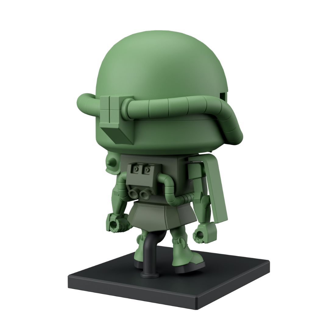 Bandai SD Zakupla-Kun DX Set model kit with runner display parts and Zaku weapons