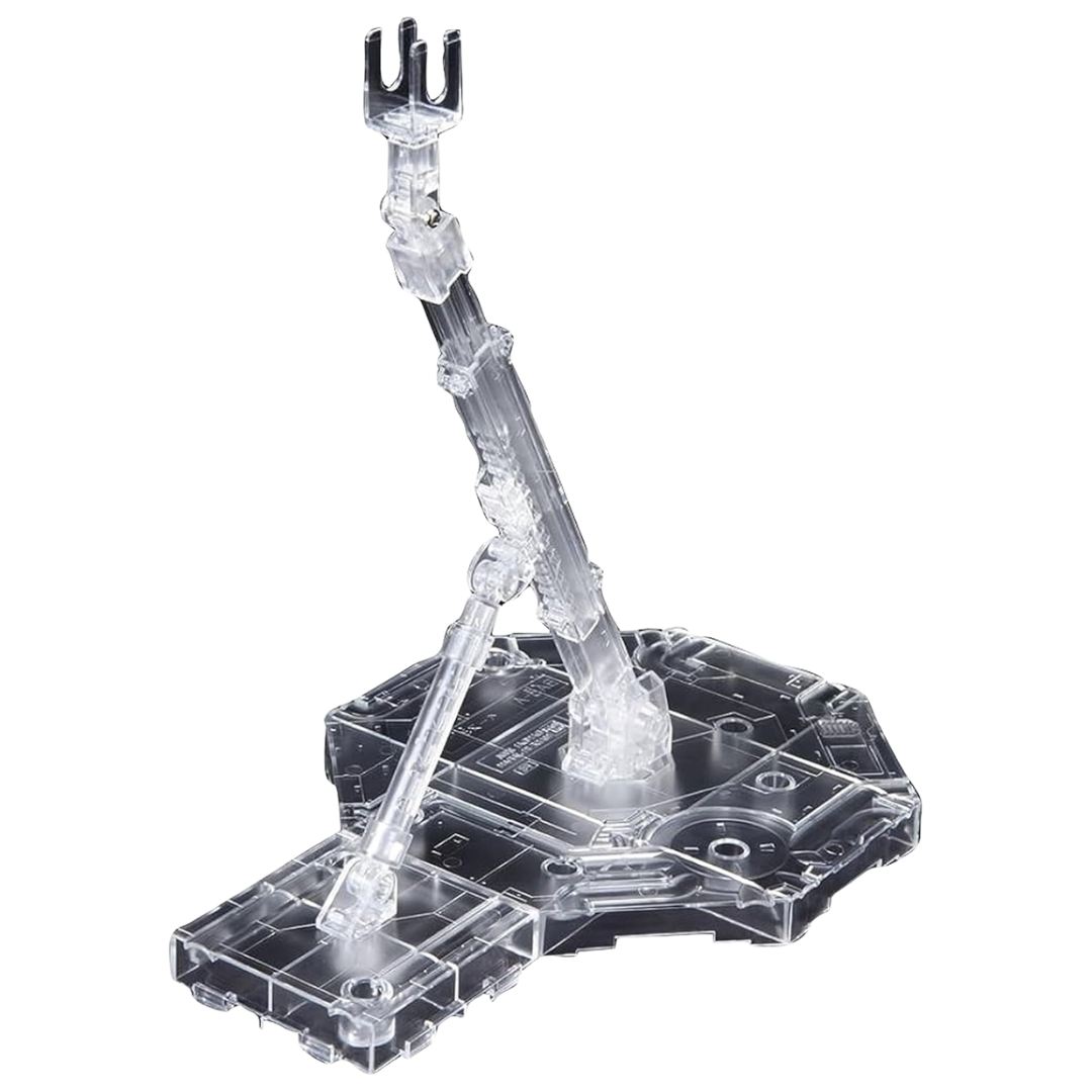 Bandai Action Base 1 1/100 Clear display stand for Gunpla, adjustable arm and clear octagon base