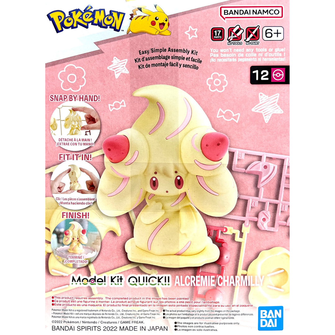 Bandai Pokémon Model Kit Quick!! Alcremie front packaging with character render