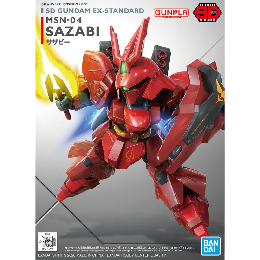 Bandai SD Gundam EX-Standard #017 Sazabi model kit box art Char’s Counterattack