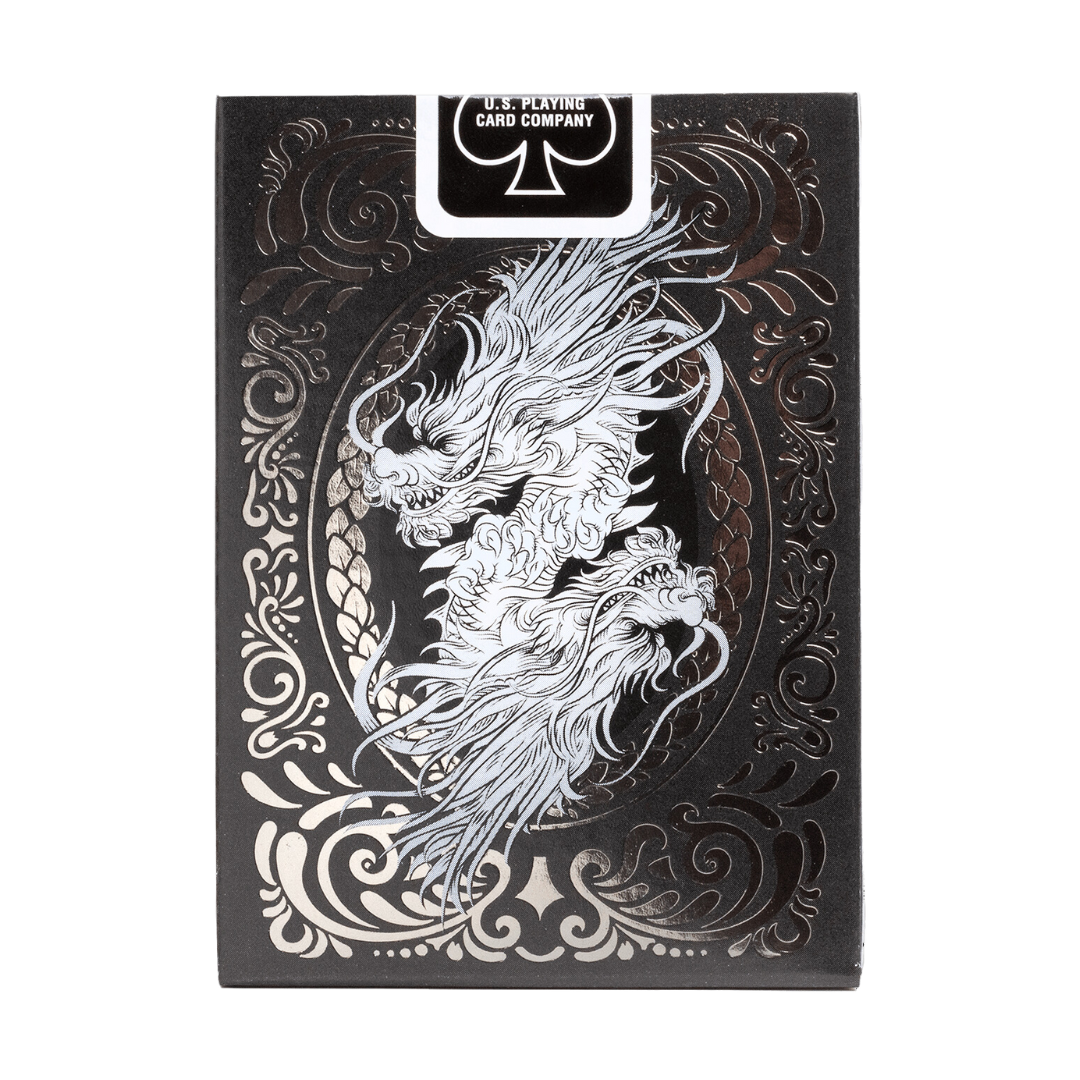 Bicycle Black Dragon Playing Cards with fierce dragon artwork, premium Air-Cushion Finish, and smooth handling for collectors and players.