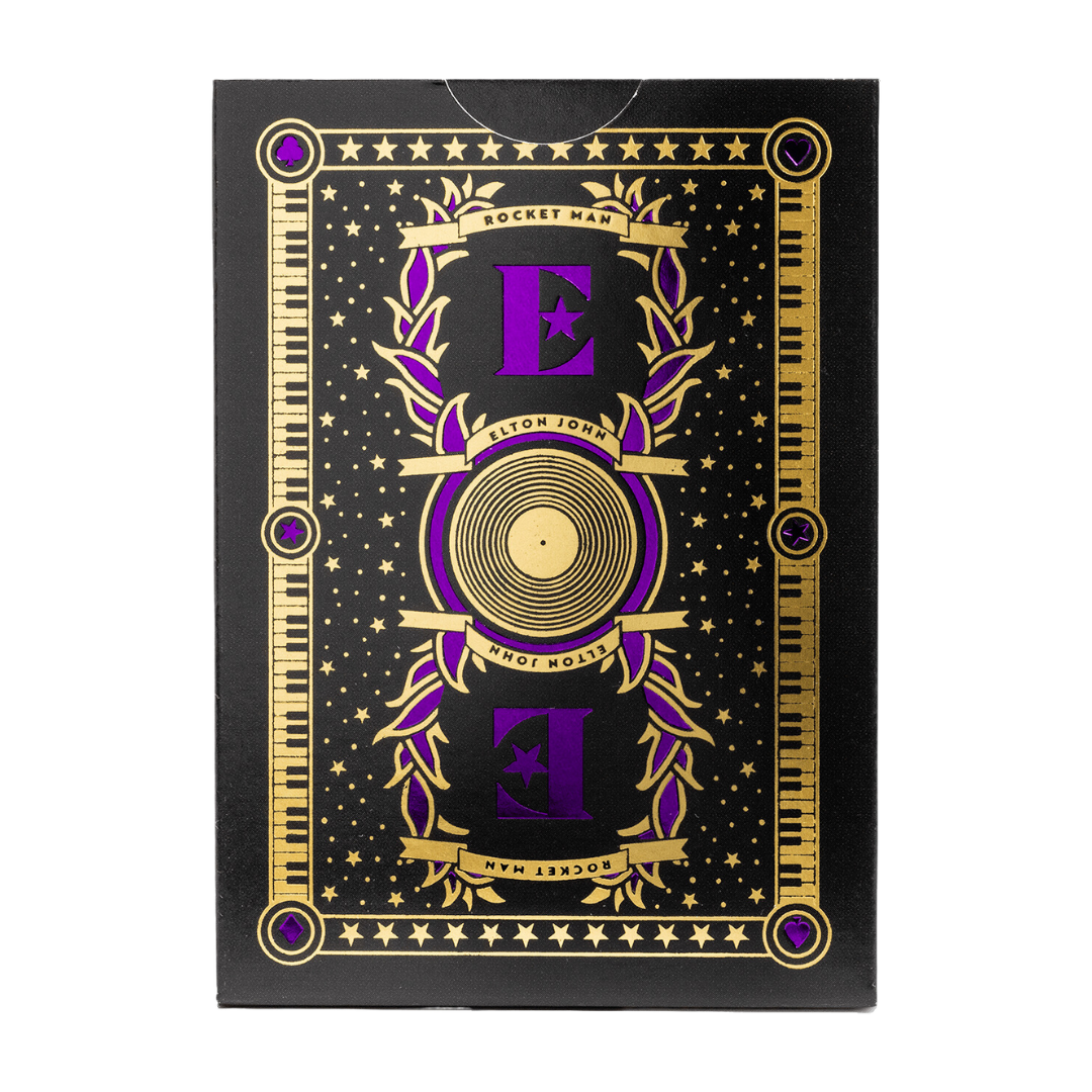 Bicycle Elton John Playing Cards featuring vibrant, music-inspired artwork, premium Air-Cushion Finish, and smooth handling for fans and collectors.