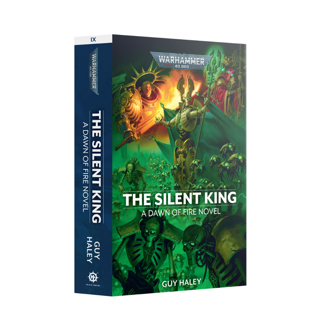 Paperback cover of Black Library Dawn of Fire The Silent King by Guy Haley