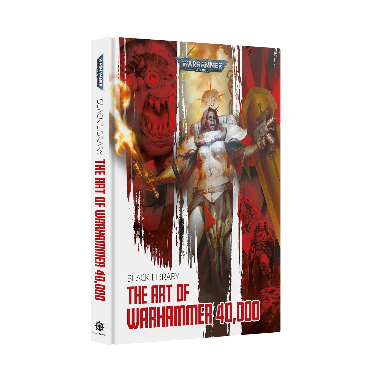 Black Library The Art of Warhammer 40,000 hardcover book featuring stunning artwork, iconic battles, and rich Warhammer 40K lore.