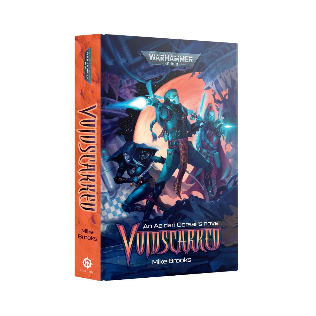 Black Library Voidscarred hardback Warhammer 40,000 Aeldari Corsairs novel cover