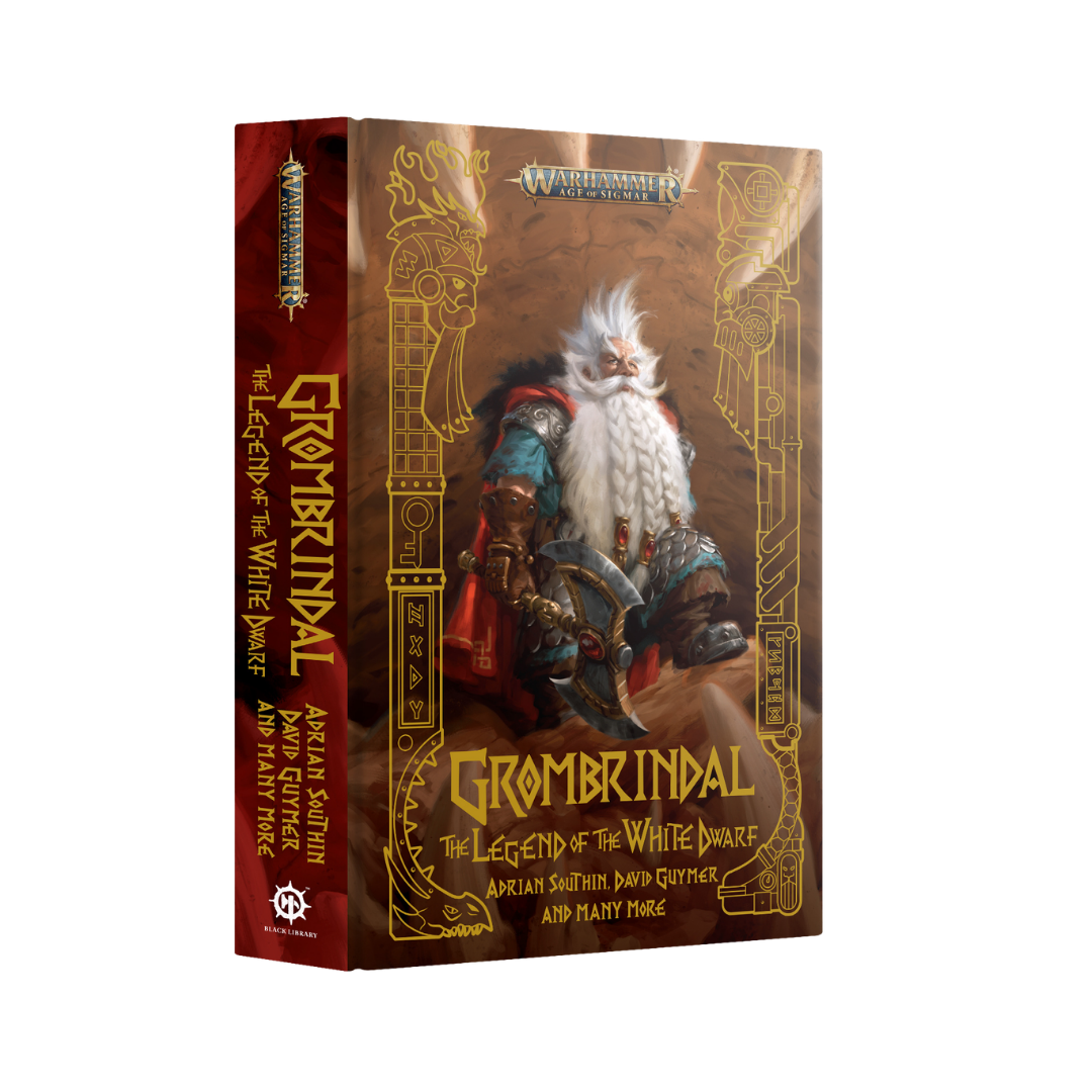 Warhammer Age of Sigmar Black Library Grombrindal The Legend of the White Dwarf hardback anthology featuring duardin hero artwork