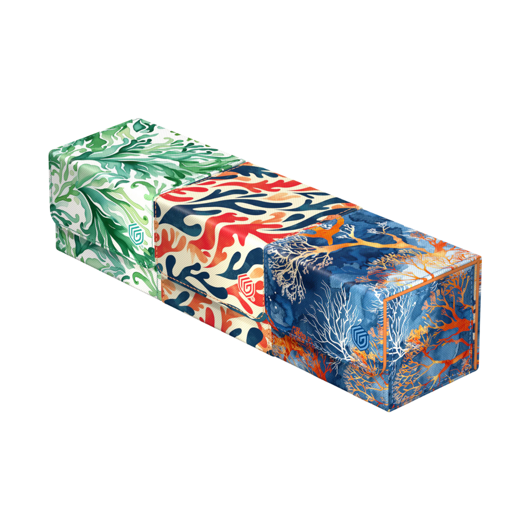 Ultimate Guard Coral Places 2025 Deck Trio with Fiery Reef, Kelp Forest, and Mellow Sea Sidewinder 100+ deck boxes