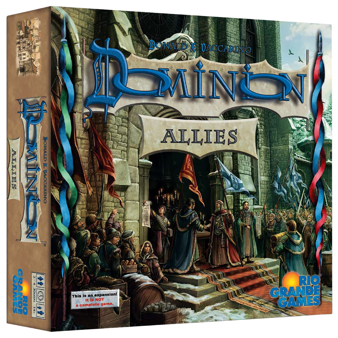 Dominion Allies expansion with new kingdom cards, powerful alliances, and strategic gameplay for the classic deck-building game.