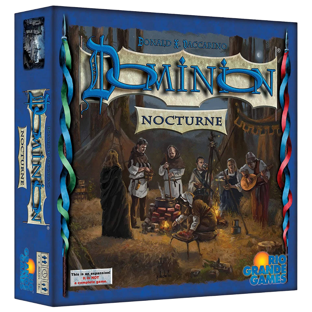 Dominion: Nocturne board game expansion featuring Night cards, Hexes, Boons, and supernatural elements for an exciting twist on classic gameplay.