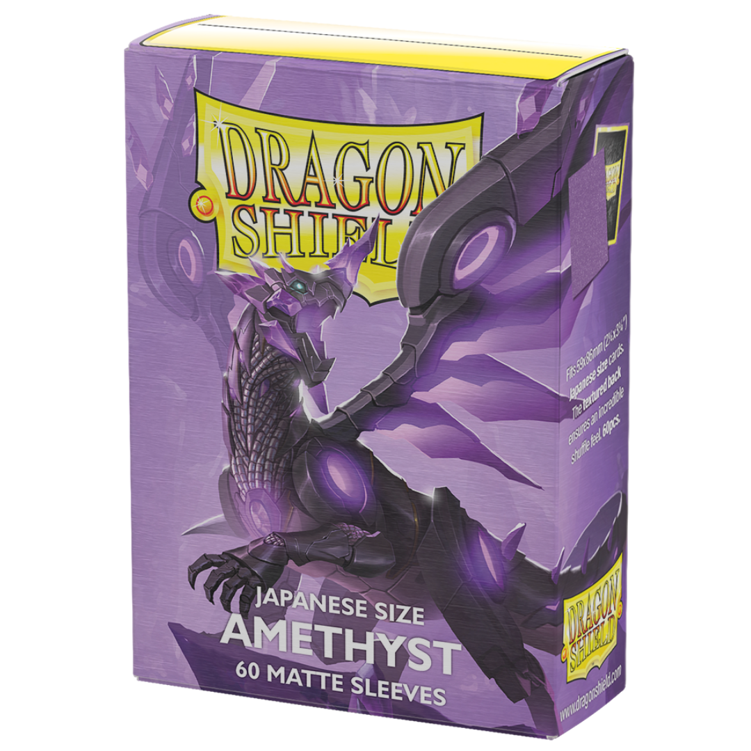 Dragon Shield Matte Amethyst Japanese card sleeves (60-count) – premium protection with a textured matte finish for Yu-Gi-Oh! & Cardfight!! Vanguard.
