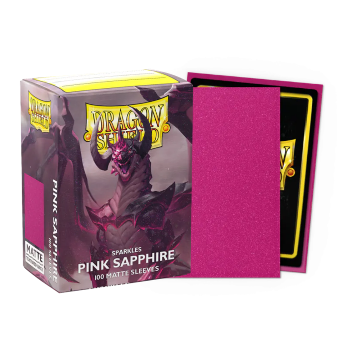 Dragon Shield Matte Pink Sapphire card sleeves 100 count for MTG and Pokemon decks