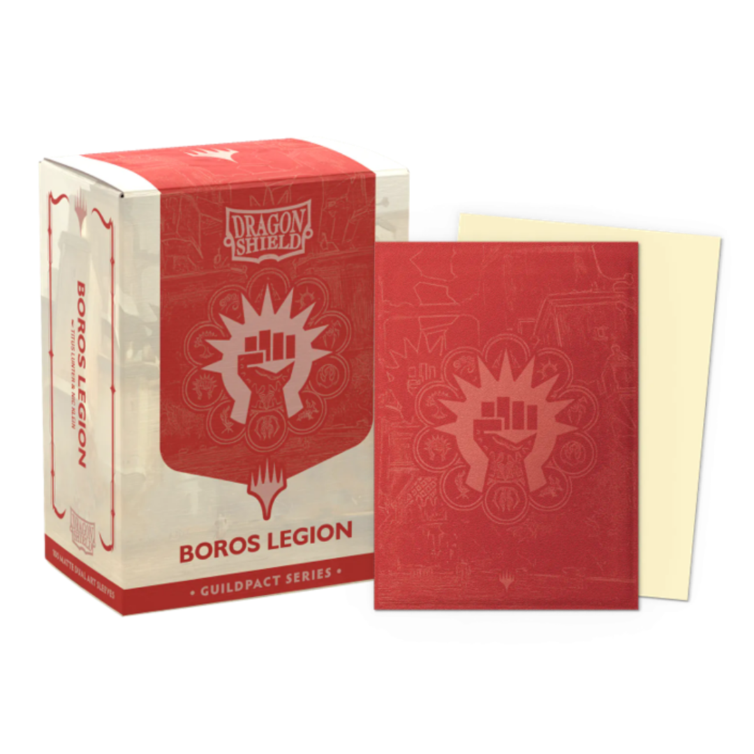 Dragon Shield Dual Matte Boros Legion card sleeves with Guildpact artwork for Magic the Gathering decks