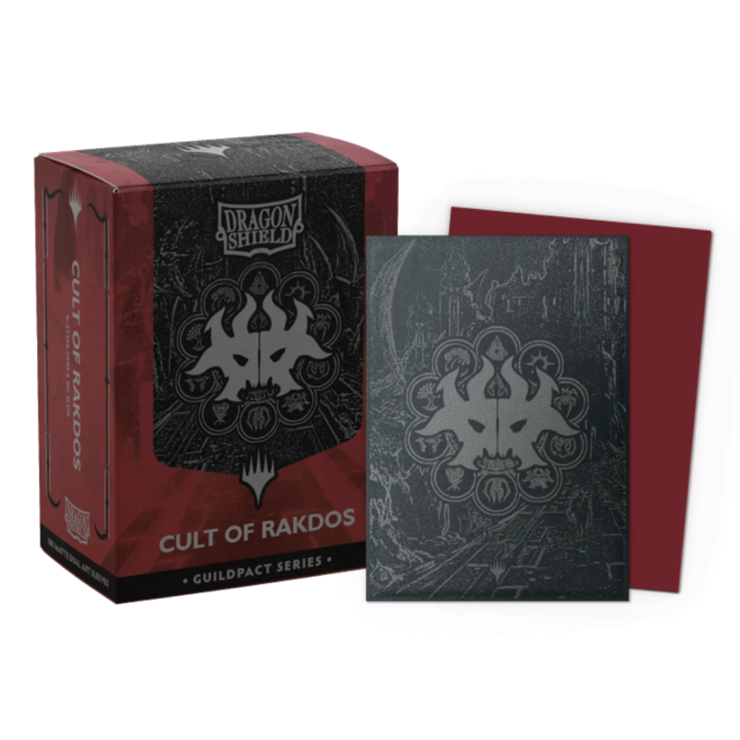 Dragon Shield Dual Matte Cult of Rakdos card sleeves with Guildpact artwork for Magic the Gathering decks