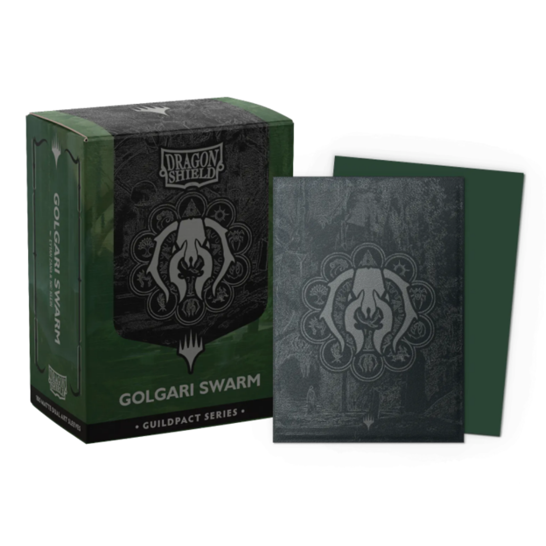 Dragon Shield Dual Matte Golgari Swarm card sleeves with Guildpact artwork for Magic the Gathering decks