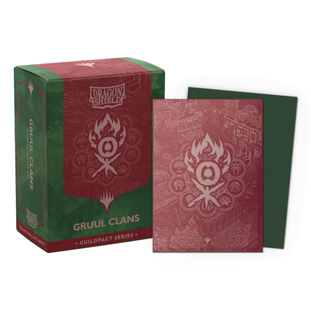Dragon Shield Dual Matte Gruul Clans card sleeves with Guildpact artwork for Magic the Gathering decks
