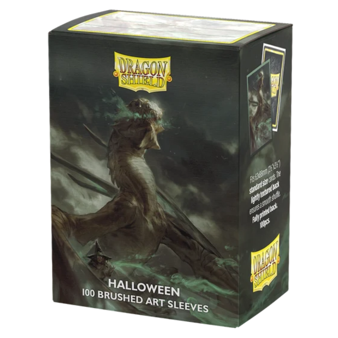 Dragon Shield Halloween 2026 Brushed Art card sleeves featuring ghost dragon artwork