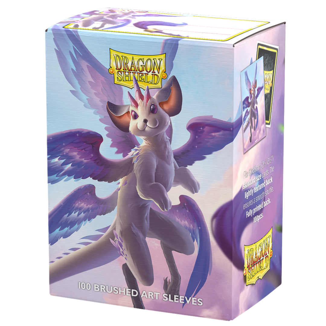 Dragon Shield Brushed Art sleeve showing The Whiskerwing mouse-dragon design