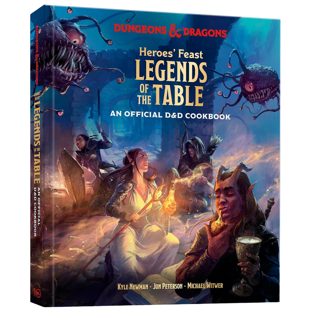 Dungeons & Dragons Heroes' Feast Legends of the Table cookbook featuring 80 fantasy-inspired recipes.