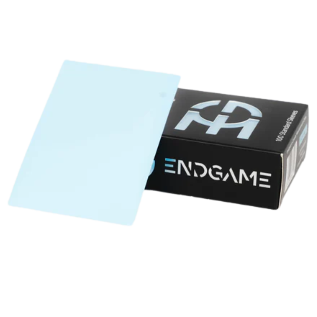 Arctic Blue Endgame Genesis card sleeves with durable construction, crisp color, and elite handling for Magic, Pokémon decks