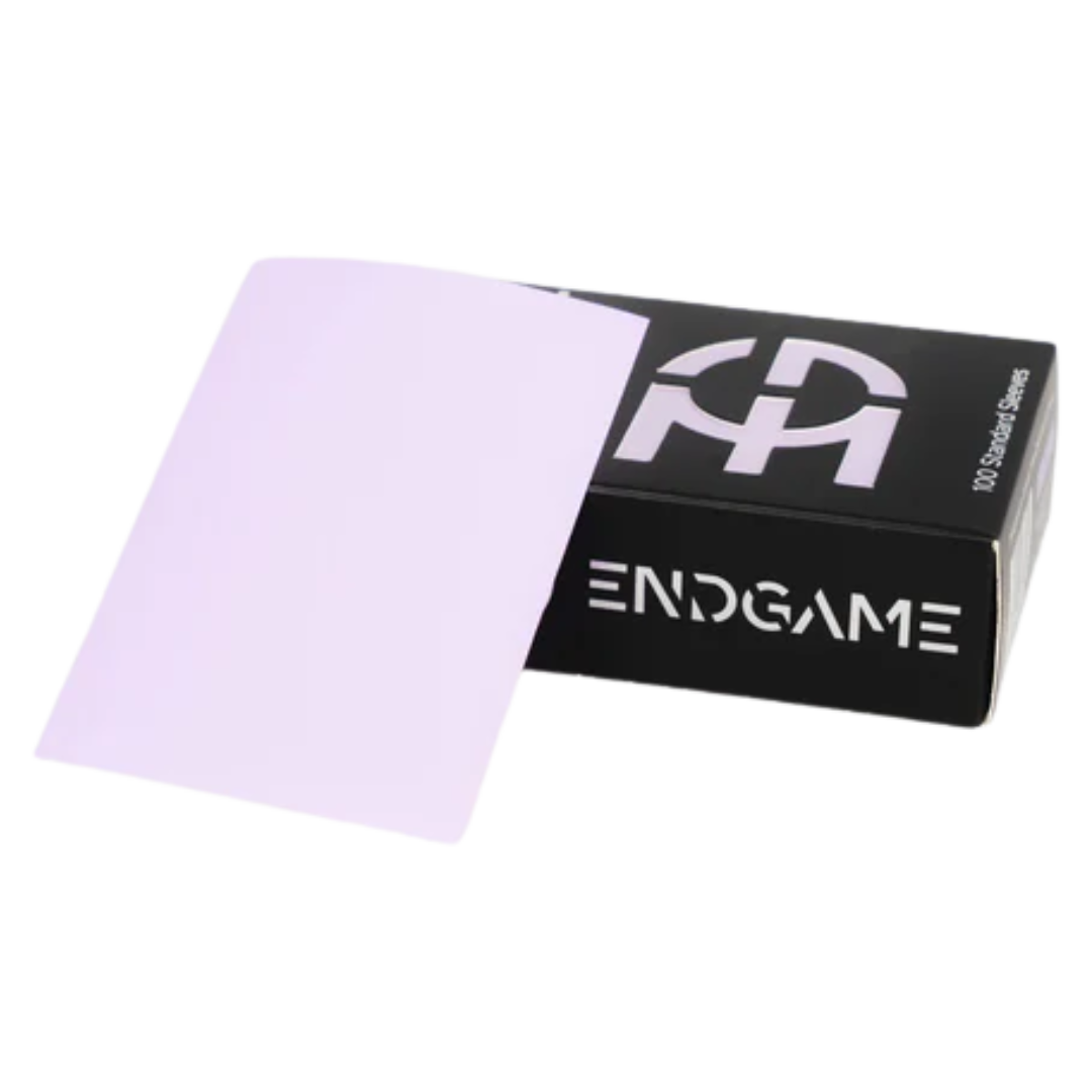 Lilac Endgame Genesis card sleeves with smooth handling, soft pastel color, and competitive-level durability for all major TCGs