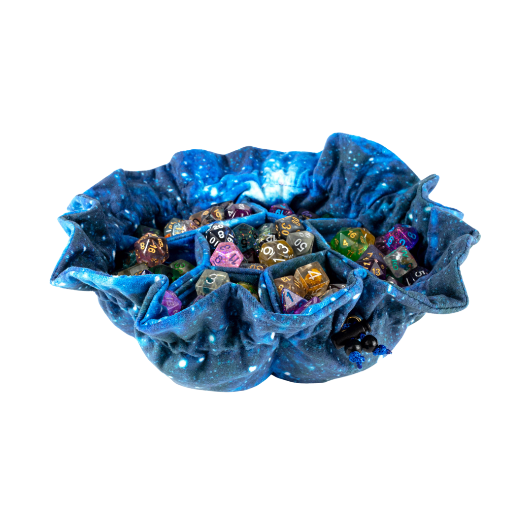 Fanroll Velvet Dice Bag Compartment With Pockets Galaxy