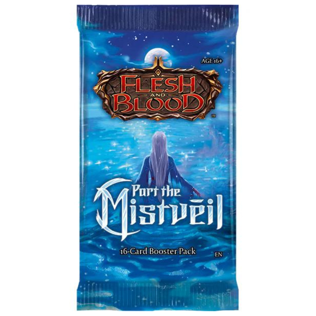 Flesh and Blood Part the Mistveil booster pack featuring Mystic Assassin, Ninja, Illusionist in Japanese art style